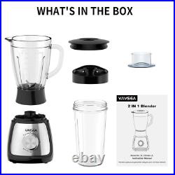 1000W Countertop Blender with 51Oz Glass Jar & 20Oz Travel Cup for Shake and Smo