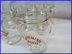 12 NEW Jeremiah Weed Sweet Tea Mason Jar Glass Mugs handle Red Logo Bar MAN CAVE