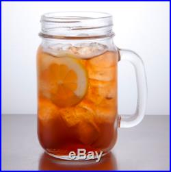 (12-Pack) 16 oz. Libbey Glass Mason Jars / Drinking Jars with Handle