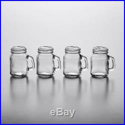 12 Pack Mini Mason Jar with Handle 4.75 oz Clear Glass Party Cups Catering Bar