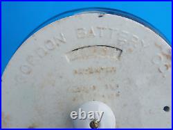 13 1/2 GORDON BATTERY Co. Railroad Glass Jar withPorcelain Lid (New York) 1902