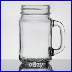 16Oz Clear Glass Mason Canning Drinking Jar Handle Bar Beer Restaurant, 24 OR 48