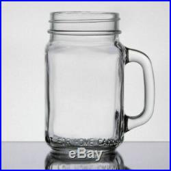 16 Oz Glass Mason Canning Drinking Jar with Handle Bar Beer Restaurant 48 Count