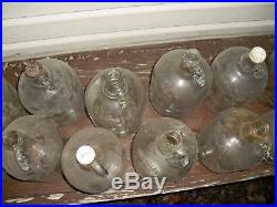 17 Vintage Antique Glass One Gallon Jug Finger Handle Coca Cola Royal Crown Jars