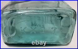 1920's Exide Delco light Embossed glass battery with Handle