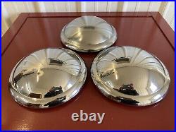 1930's 1940's DOG DISH KNOCKOFF 9 3/4 HUBCAP WHEEL COVER LOT (3)