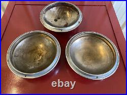 1930's 1940's DOG DISH KNOCKOFF 9 3/4 HUBCAP WHEEL COVER LOT (3)