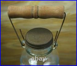 1941 The Gayner Glass Works Bell Shaped Christmas Jar Lid Handle Salem NJ