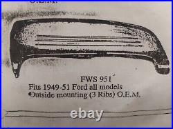1949 1951 Ford FENDER SKIRTS Reproduction Steel Rear Overlay 3 rib Skirts Pair
