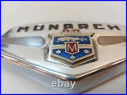 1949 Mercury Monarch Trunk Emblem Chrome Crest Ford Canada Vintage 49 Merc Badge
