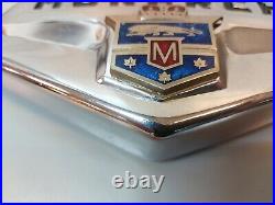 1949 Mercury Monarch Trunk Emblem Chrome Crest Ford Canada Vintage 49 Merc Badge