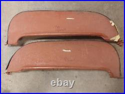 1955 Plymouth FENDER SKIRTS flush mount. Vintage steel used pair. 55 PLYMOUTH