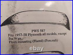 1957 1958 Plymouth Fender Skirts Original Oem Steel Used Pair 57 58 Flush Mount