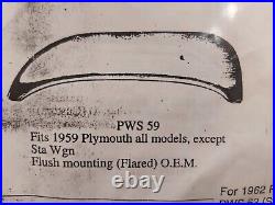 1959 Plymouth Fender Skirts Vintage Original Foxcraft Steel Pair Pws-59 Plymouth