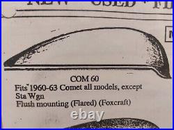 1960 1961 1962 1963 Comet Fender Skirts Foxcraft Com 60 61 62 63 Mercury Pair