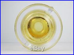 1960 Venice Vintage Jar Amphora 2 Handles Glass Amber Submerged With Bubbles