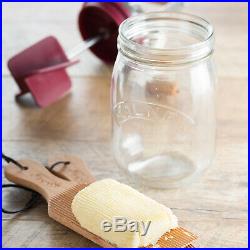 1 Ltr Vintage Kilner Butter Maker Churner Churn Wooden Handle Glass Storage Jar