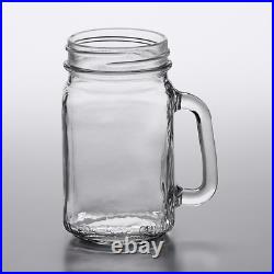 (24-Pack) 16 oz Glass Mason Jars Restaurant Bar Drinking Glasses with Glass Handle