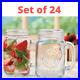 24/Pack Mason Jar with Handle 16oz. County Fair Vintage Drinking Jar Wide Mouth
