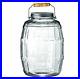 2.5 Gallon Glass Barrel Jar withLid Vintage Pickle Canister Large Handle Clear L