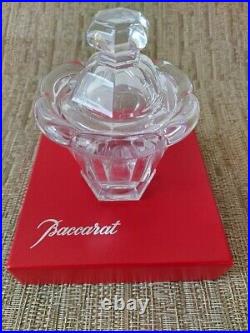 $320 BACCARAT Harcourt Missouri Crystal Sugar Bowl with Lid & Spoon, New