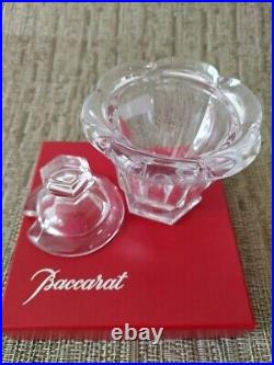 $320 BACCARAT Harcourt Missouri Crystal Sugar Bowl with Lid & Spoon, New