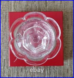 $320 BACCARAT Harcourt Missouri Crystal Sugar Bowl with Lid & Spoon, New