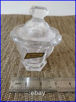 $320 BACCARAT Harcourt Missouri Crystal Sugar Bowl with Lid & Spoon, New