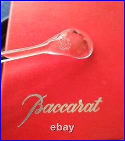 $320 BACCARAT Harcourt Missouri Crystal Sugar Bowl with Lid & Spoon, New