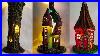 3 Ideas Bottle Art And Glass Jar Decoration Fairy House Lamps Using Cardboard And Paper
