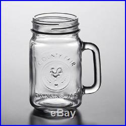 48 Case 16 Oz Glass Mason Canning Drinking Jar with Handle Bar Beer Restaurant