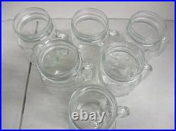 6 County Fair Drinking Jars with Handles, Excellent Condition