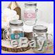 72 -12 oz Personalized Glass Mason Jar with Handle and Silver Metal Screw Top