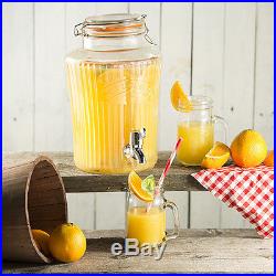 8 Litre Vintage Handled Clip Top Ice Teas Water Drinks Jars Dispenser by Kilner