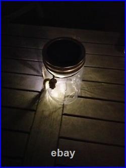 8 x A&A SURF LIFE Solar Firefly Mason Jar Lantern Beach Rope Handle patio Light