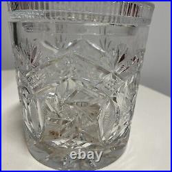 ANTIQUE CRYSTAL BISCUIT COOKIES LIDET JAR 10/6.25-D 24% Lead Crystal Hand Cut