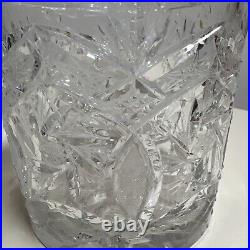 ANTIQUE CRYSTAL BISCUIT COOKIES LIDET JAR 10/6.25-D 24% Lead Crystal Hand Cut