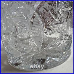 ANTIQUE CRYSTAL BISCUIT COOKIES LIDET JAR 10/6.25-D 24% Lead Crystal Hand Cut