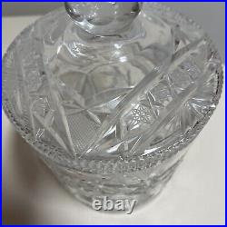 ANTIQUE CRYSTAL BISCUIT COOKIES LIDET JAR 10/6.25-D 24% Lead Crystal Hand Cut