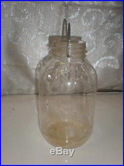 ANTIQUE GLASS BUTTER CHURN/PICKLE JAR ORIGINAL HANDLE