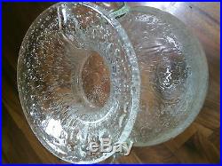 ANTIQUE Vintage Studio ART DUAL HANDLE 10 BUBBLE Glass VASE URN Carafe JAR