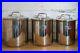 All-Clad Stainless Steel Canisters 3 Piece Glass Lids VERY Rare Find Tight Seal