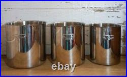 All-Clad Stainless Steel Canisters 3 Piece Glass Lids VERY Rare Find Tight Seal