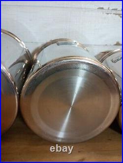 All-Clad Stainless Steel Canisters 3 Piece Glass Lids VERY Rare Find Tight Seal