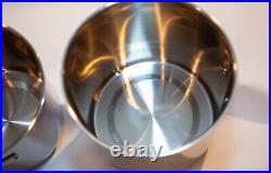 All-Clad Stainless Steel Canisters 3 Piece w Glass Lids VERY Rare Find Tight Sea