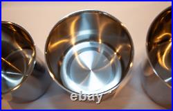 All-Clad Stainless Steel Canisters 3 Piece w Glass Lids VERY Rare Find Tight Sea