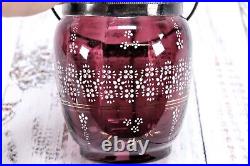 Amethyst Glass Cookie Jar and Pitcher