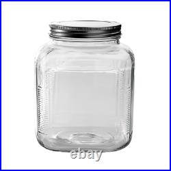 Anchor Hocking 1-Gal Cracker Jar 4 Pack with Brushed Stainless Steel Lid NEW