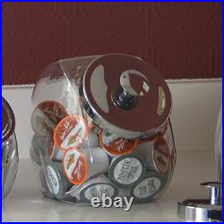 Anchor Hocking 1-Gallon Penny Candy Glass Jar with Lid, Chrome, Set of 2