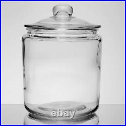 Anchor Hocking Clear Glass Storage Heritage Hill Jar with Lid, 1 Gal, Set of 2